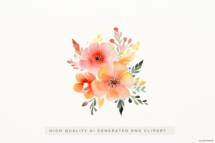 Bright Floral Arrangement PNG Clipart