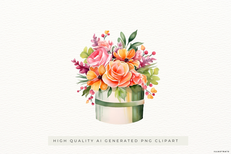 Floral Metal Pot PNG Clipart