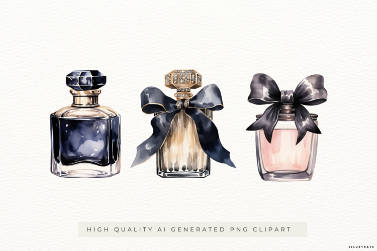 Elegant Perfume Bottle Illustrations PNG Clipart