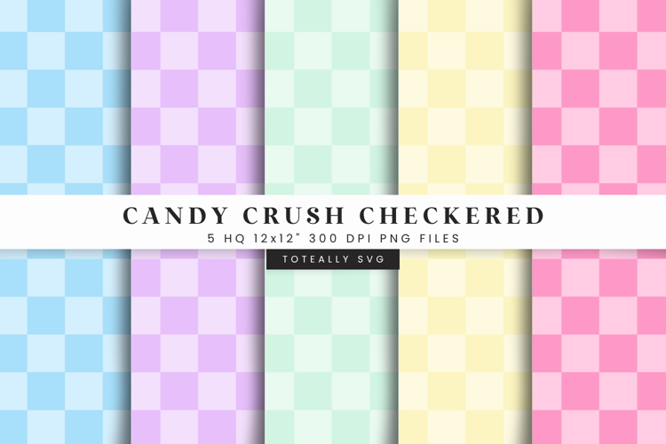Candy Crush Checkered Digital Pattern