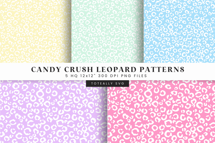 Candy Crush Leopard Digital Patterns