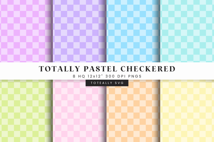 Totally Pastel Checkered Digital Pattern