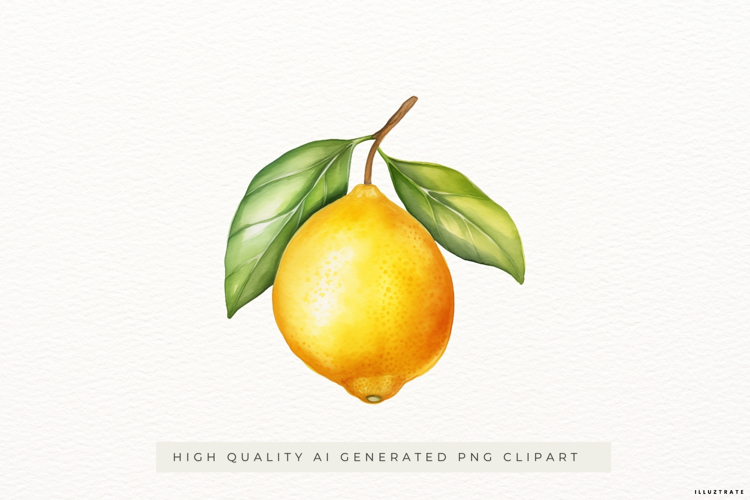 Watercolour Lemon PNG Clipart