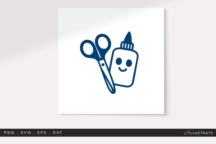 Scissors and Glue SVG Cut File
