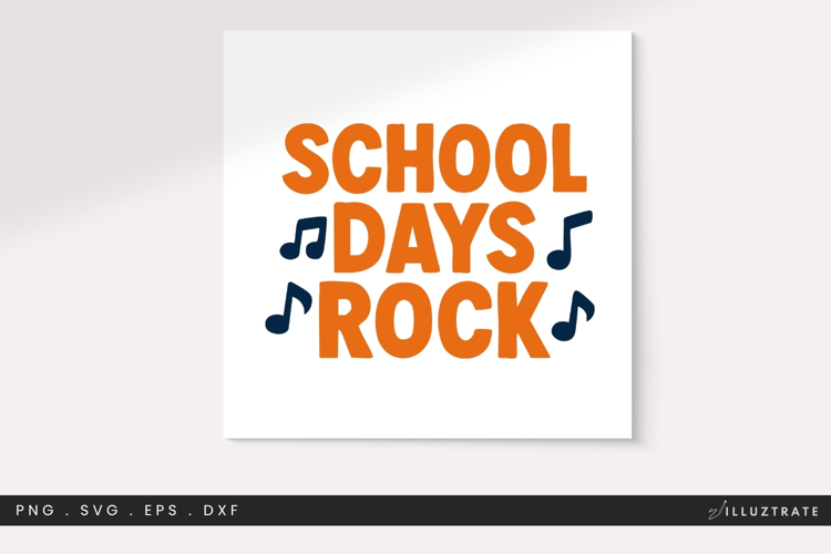 School Days Rock SVG Cut File