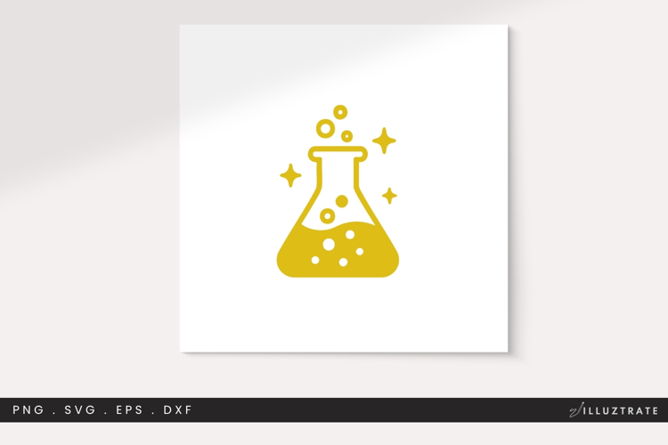Test Tube with Stars SVG Cut File