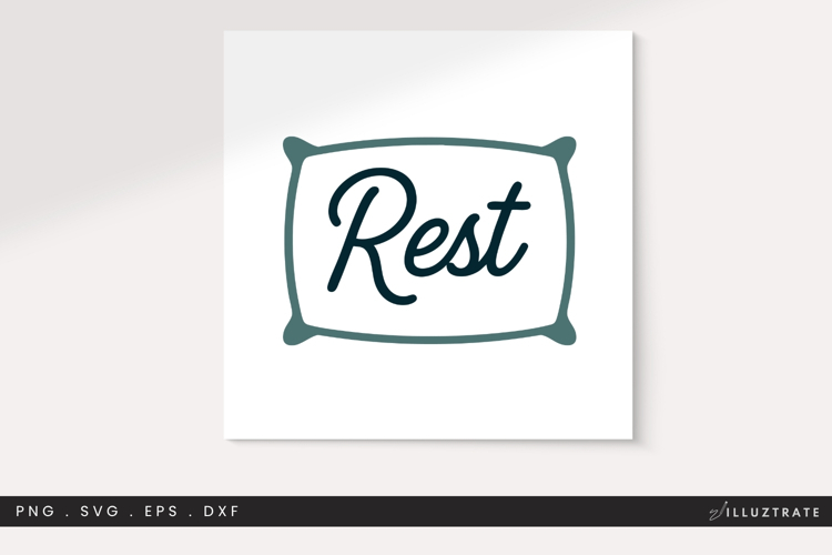 Rest SVG | Self Care Wellness Quote Clipart | Mindful Cricut