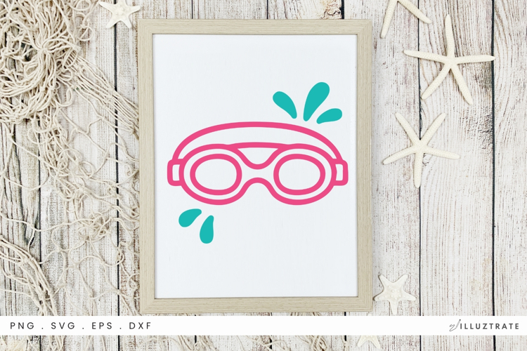 Swim Goggles SVG Image 2