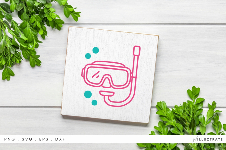 Snorkel SVG File Summer Swimming Clipart