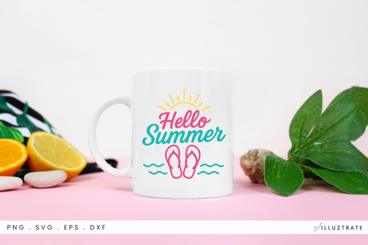 Hello Summer Quote SVG File Summer Cricut Design