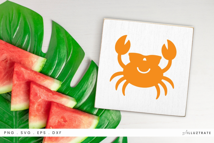 Crab in Sunglasses SVG File Cute Summer Beach Clipart