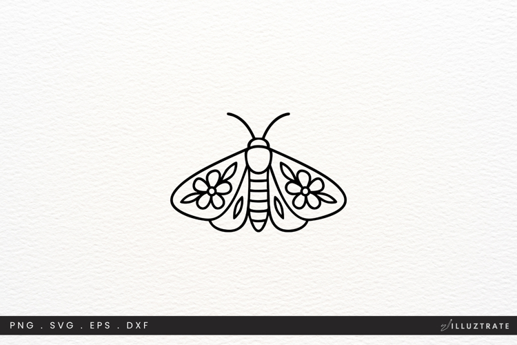 Dragonfly Doodle SVG Cut File Monoline Design