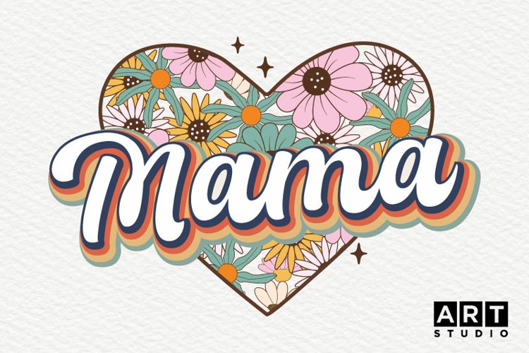 Mama Heart Sublimation example image 1