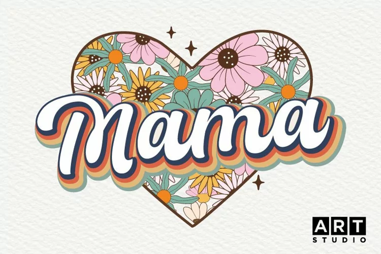 Mama Heart Sublimation