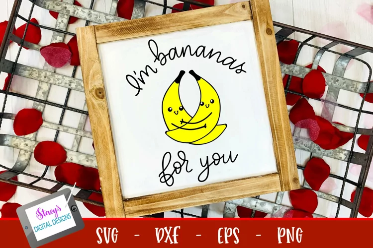 I'm bananas for you design | Valentine's Day Pun SVG