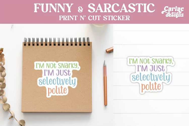 Sarcastic Funny Stickers, I'm just selectively Polite