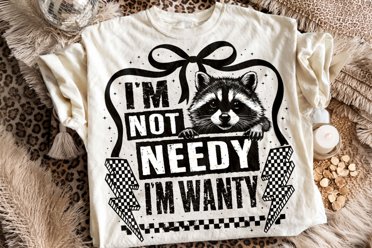 Im Not Need Im Wanty Raccoon PNG, Funny Sarcastic Quote