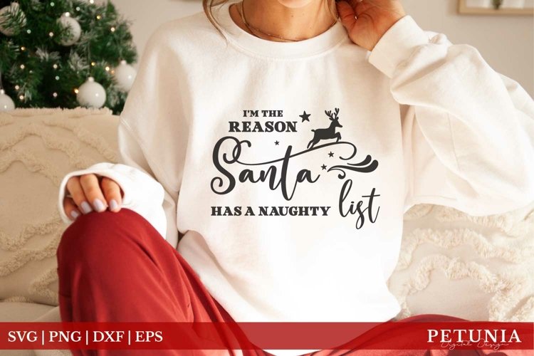 Im The Reason Santa Has Naughty List | Funny Christmas SVG