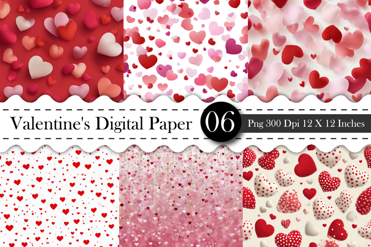 Valentines Seamless Digital Paper - Valentines Pattern