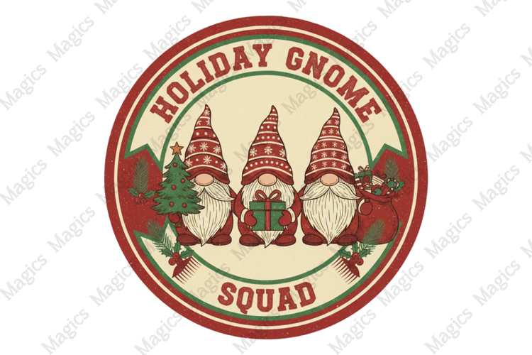 Holiday Gnome Squad Sublimation
