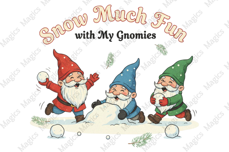Snow Much Fun with My Gnomes PNG Sublimation