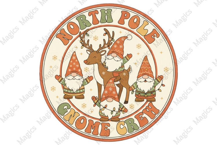 North Pole Gnome Crew Sublimation example image 1