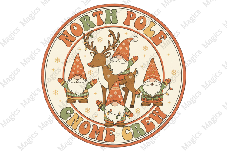 North Pole Gnome Crew Sublimation