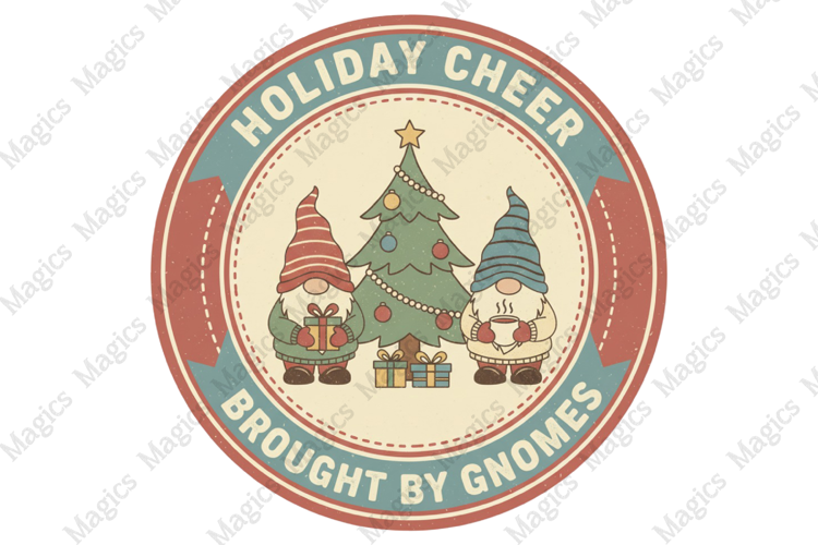Holiday Cheer Brought by Gnomes Sublimation