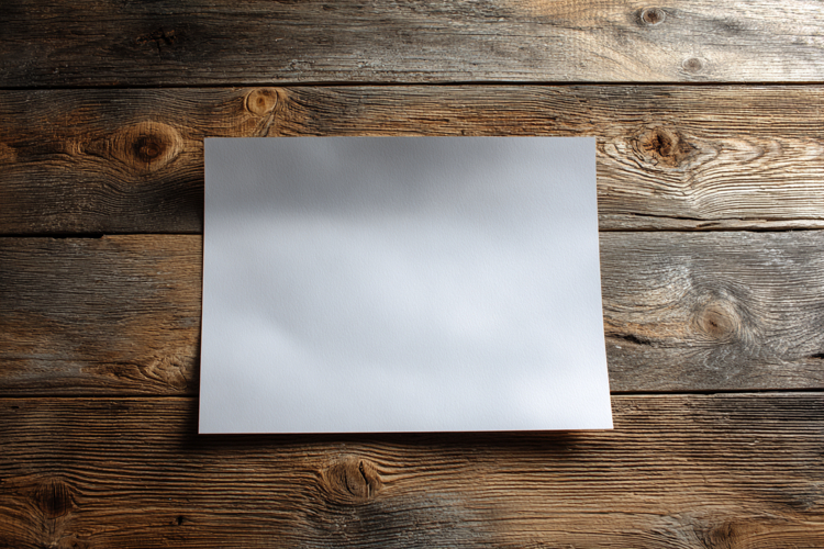 Blank Paper Wood Texture Background Design