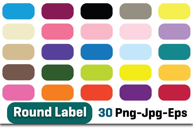 Round Label Clipart example image 1