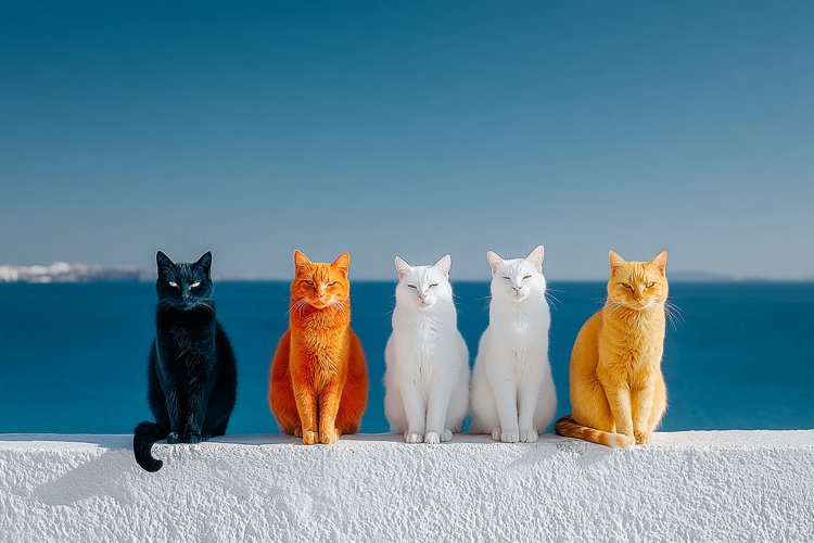 Cats by The Sea Background Wallpaper 10