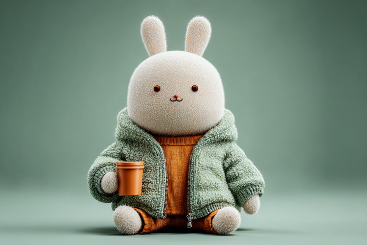 Cute Rabbit Tea Coffee Break Tumbler Wallpaper 09