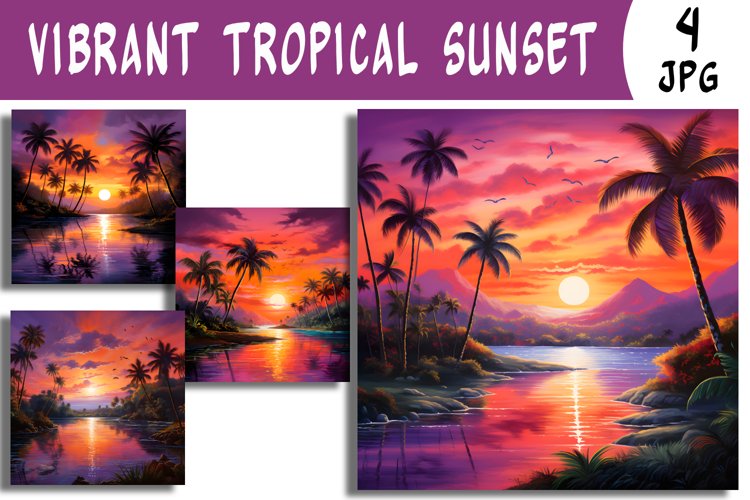vibrant tropical sunset example image 1