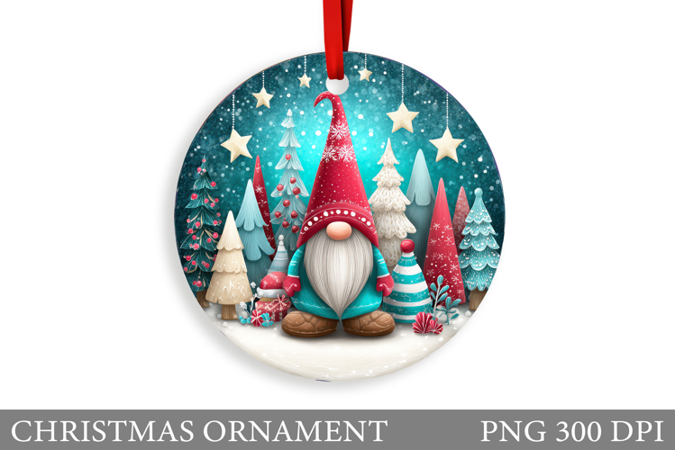 Gnome Christmas Ornament. Christmas Ornament Sublimation