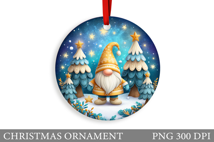 Gnome Christmas Ornament. Christmas Ornament Sublimation