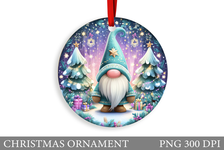 Gnome Christmas Ornament. Christmas Ornament Sublimation