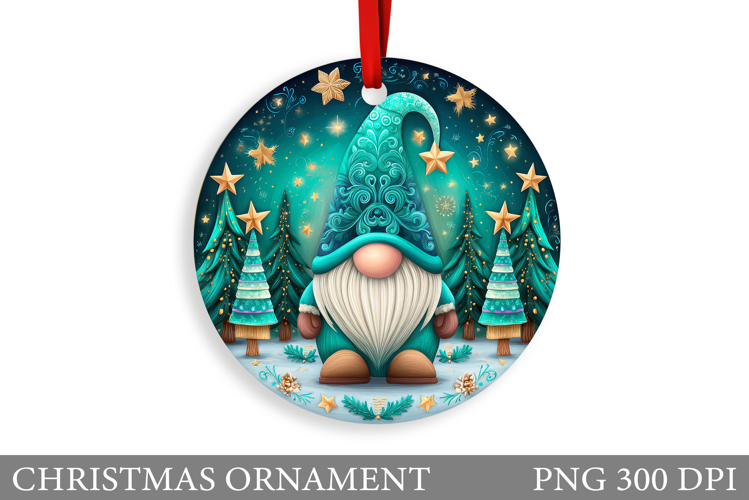 Gnome Christmas Ornament. Christmas Ornament Sublimation