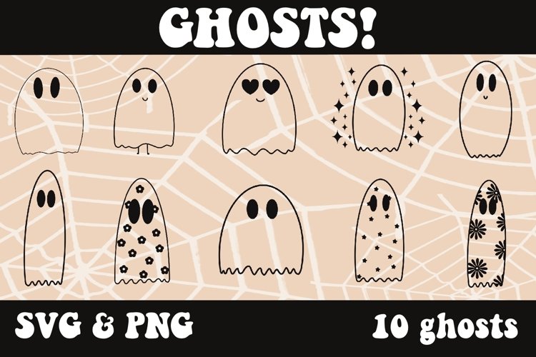 Ghost svg bundle | Ghost clipart | Halloween svg |spooky svg example image 1