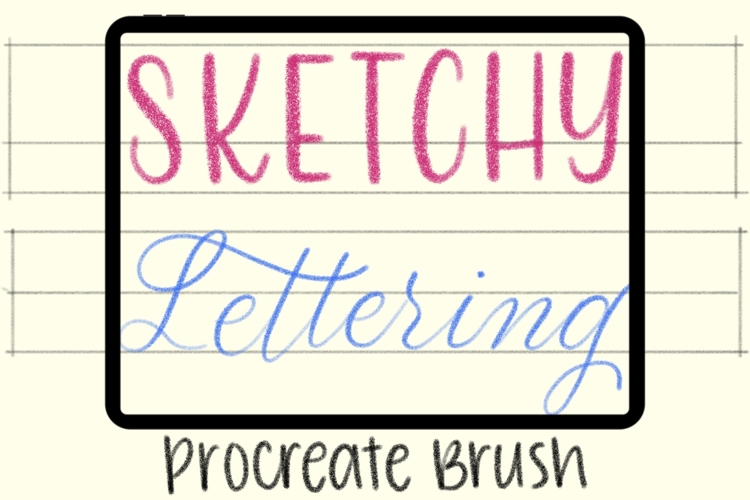 Sketchy Lettering Brush for Procreate
