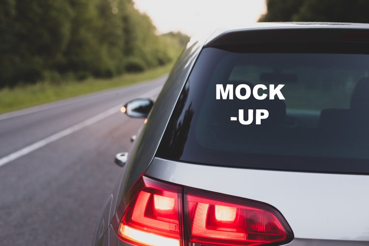window Car Mock up, Car decal 9 (1459671) Outdoors Design Bundles