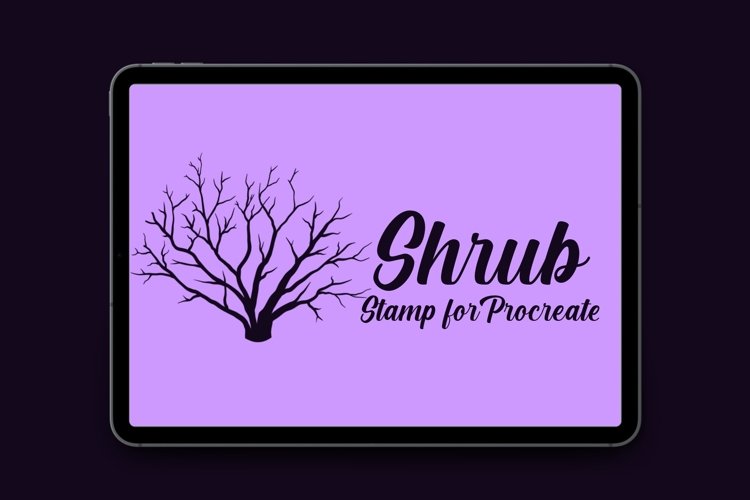 Bare Shrub Procreate Stamp Brush example image 1
