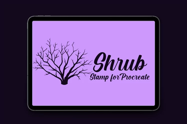 Bare Shrub Procreate Stamp Brush