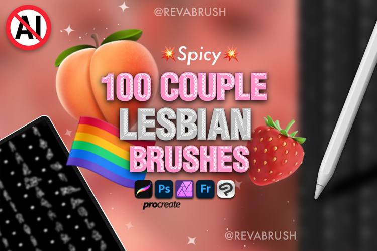 100 Procreate Couple Love Pose Mature Adult brushes