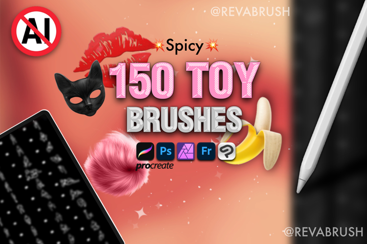 Procreate Toy Mature Adult NSFW body pose brushes