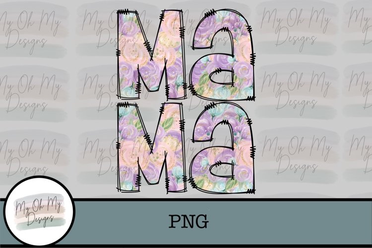 Mama, sublimation, glitter floral