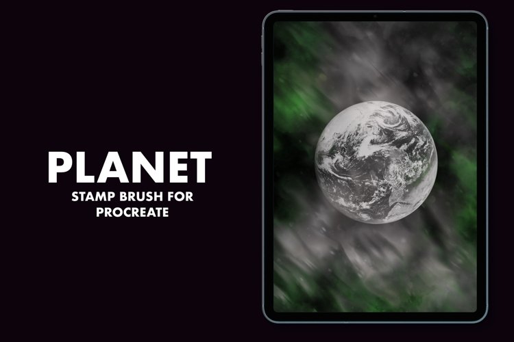 Planet Earth Procreate Stamp Brush example image 1