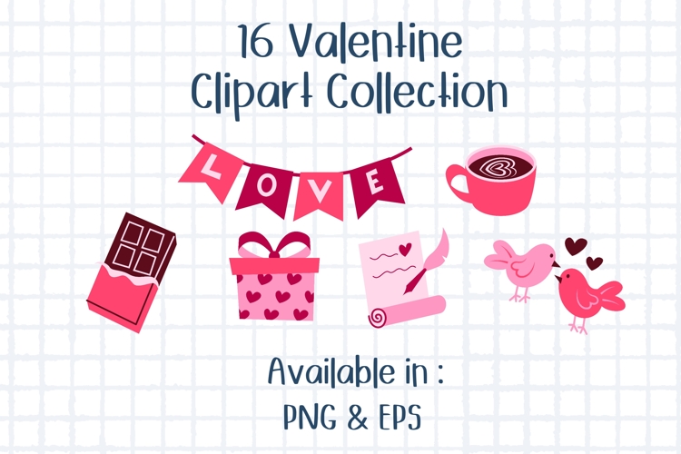 16 Valentine Clipart Collection