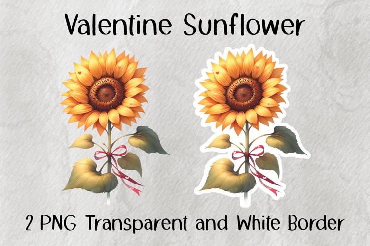 Valentine Sunflower PNG