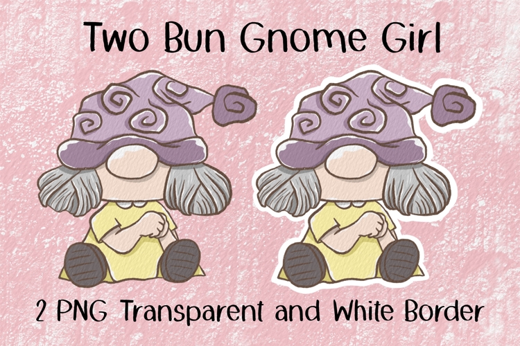 Two Bun Gnome Girl PNG