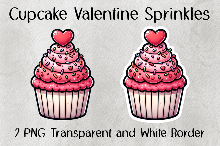 Cupcake Valentine Sprinkles PNG
